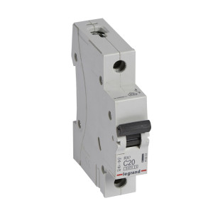 Wyłącznik nadprądowy 1P C 20A 6kA AC, S301 RX3; 419203 LEGRAND
