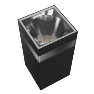 Oprawa Elewacyjna Torre Ring 9w Cct 230v Ip54 99x78x156mm Kwadratowa Jednokierunkowe Czarna Spectrum