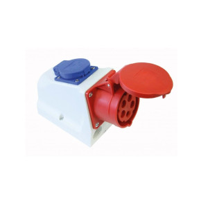 Gniazdo stałe KOMBI 32A/5P 3P+Z+N 400V + 230V okablowane