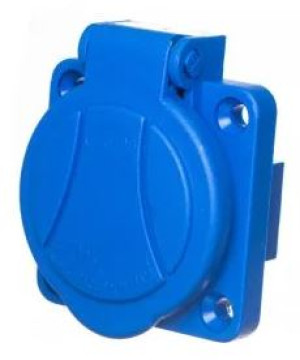Gniazdo tablicowe 1-fazowe 16A 2P+Z 230V IP54, niebieskie, GN-16A; 921815, ELEKTROMET
