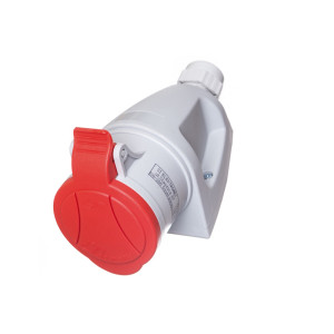 Gniazdo stałe 32A 5P (3P+N+Z) 400V IP44, czerwone, MINI GSM 32/5; 921865, ELEKTROMET