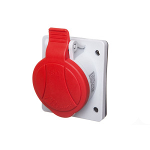 Gniazdo tablicowe skośne 16A 5P (3P+N+Z) 400V IP44, czerwone, GTS 16/5; 921820, ELEKTROMET