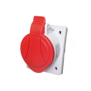 Gniazdo tablicowe skośne 32A 5P (3P+N+Z) 400V IP44, czerwone, GTS 32/5; 921825, ELEKTROMET