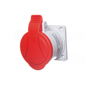 Gniazdo tablicowe proste 32A 5P (3P+N+Z) 400V IP44, czerwone, GTP 32/5; 921835, ELEKTROMET
