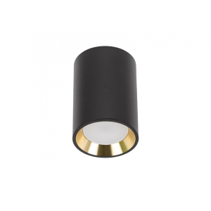 Chloe GU10 MINI Natynkowa GU10 250V IP20 70x100mm Czarny, Środek ZŁoty Okrągła