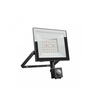 Noctis LUX 4 NaŚwietlacz 50W CW 230V IP44 176x221x53mm Czarny Czujnik Ruchu PIR