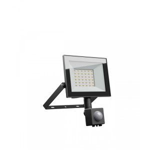 Noctis LUX 4 NaŚwietlacz 30W CW 230V IP44 141x185x53mm Czarny Czujnik Ruchu PIR