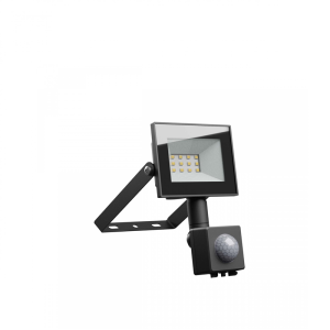 Noctis LUX 4 NaŚwietlacz 10W WW 230V IP44 94x150x53mm Czarny Czujnik Ruchu PIR