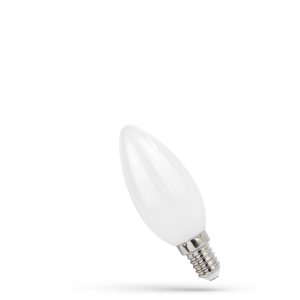 LED Świecowa E-14 230V 1W COG WW Milky Spectrum