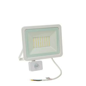 Noctis LUX 2 NaŚwietlacz 50W CW 230V IP44 212x206x35mm BiaŁy Czujnik Ruchu PIR