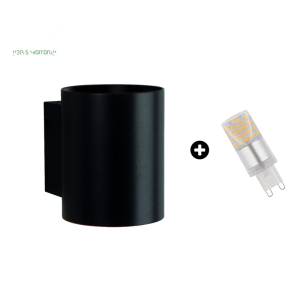Pakiet 5 lat Gwarancji : Oprawa Squalla G9 tuba Czarna + LED G9 4W CW ( Slip006012 + Woj+14435 )