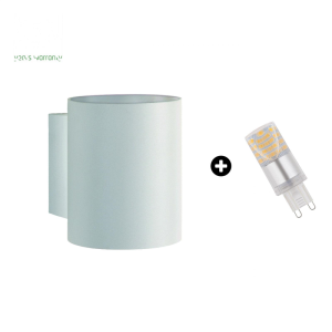 Pakiet 5 lat Gwarancji : Oprawa Squalla G9 tuba Biała + LED G9 4W CW ( Slip006011 + Woj+14435 )
