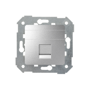 SIMON82 DETAIL Pokrywa 1x gniazdo RJ45, płaska z żaluzją (moduł); aluminium