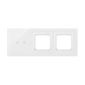SIMON54 Touch Panel dotykowy S54 Touch, 3 moduły, 2 pola dotykowe poziome + 2 otwory na osprzęty S54, biała perła