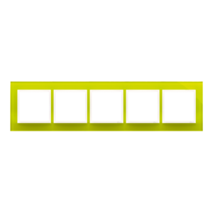 SIMON54 ramka 5-krotna Nature-Szkło,Limonkowy sorbet, IP20/IP44* (*IP44-należy zastosować zestaw uszczelek DUN5)