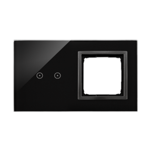 SIMON54 Touch Panel dotykowy S54 Touch, 2 moduły, 2 pola dotykowe poziome + 1 otwór na osprzęt S54, zastygła lawa