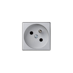 Gniazdo wtyczkowe pojedyncze, K45, z bolcem uziemiającym, 16A, 250V, zaciski śrubowe, 45×45mm, aluminium; K02/8, SIMON- CONNECT