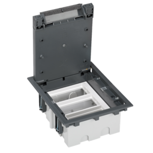 CONNECT Puszka podłogowa SF prostokątna 6×K45 3×S500 93mm÷128mm szary