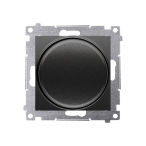 SIMON54 Ściemniacz obrotowy do LED ściemnialnych 230 V (moduł) 2–250 W; czarny mat Maksymalna ilość zródeł LED - 10 szt.