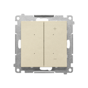 SIMON55 Ściemniacz do LED ściemnialnych, klawiszowy, 15-200 W, 230 V (moduł); Jasnoszary mat; TESL1.01/114; KONTAKT-SIMON