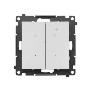 SIMON55 Ściemniacz do LED ściemnialnych, klawiszowy, 15-200 W, 230 V (moduł); Jasnoszary mat; TESL1.01/114; KONTAKT-SIMON