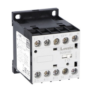 Stycznik mocy 3P 9A 4kW przy 400VAC AC3, cewka 24VDC, styk pomocniczy: 1NO(1Z); 11BG0910D024, LOVATO