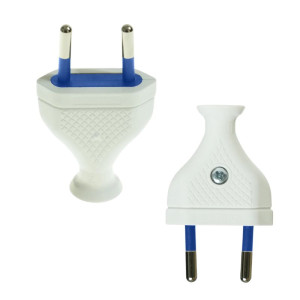 Wtyczka rozbieralna płaska 2,5A 250V II klasa izolacji, biała, WT-1/2,5A; W-99524, PLASTROL