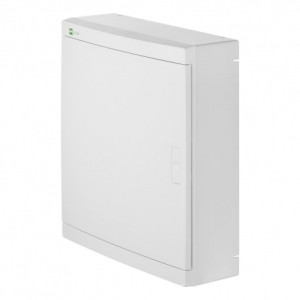 Rozdzielnica multimedialna natynkowa; wymiary: 350x310x104mm (odpowiada RN2x12M); zestaw: płyta perferowana, patchpanel, gniazdo 2P+Z 16A, N+PE; IP40; biały, ELEGANT; 2425-20