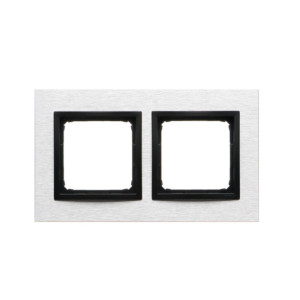 SIMON54 ramka 2-krotna Nature-Metal, INOX NERO, IP20/IP44* (*IP44-należy zastosować zestaw uszczelek DUN2)
