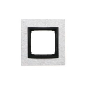 SIMON54 ramka 1-krotna Nature-Metal, INOX NERO, IP20/IP44* (*IP44-należy zastosować uszczelkę ramki DUN1)