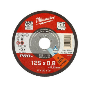 Tarcza do cięcia metalu cienka PRO+ 125 x 0,8 x 22,2 mm [MILWAUKEE]