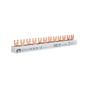 Izolowana szyna zbiorcza 3P+N 63A 10mm2 12M, IZ10/L1NL2NL3N/12E; 002921212 ETI
