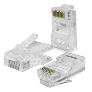 Wtyk RJ45 UTP cat.6 przelotowy Pass Through, pozłącane styki, (opk=100szt), Qoltec