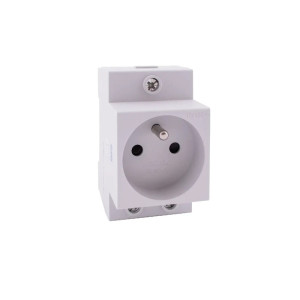 Gniazdo serwisowe na szynę TH35 ze stykiem uziemiającym 2P+Z 16A 250VAC, Ex9DS-F; 106194, NOARK ELECTRIC