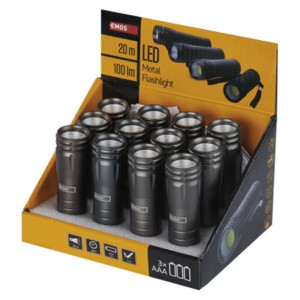 Latarka 3W LED COB, 100 lm 3× AAA,