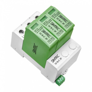 Warystorowy ogranicznik przepięć do instalacji fotowoltaicznych PV typ T1+ T2 3P, certyfikat TUV, szary, SIMTEC SV B+C 3P; 85036002, SIMET