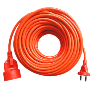 Przedłużacz jednogniazdowy 2p, 10A, 2500W, z przewodem OMY 2x1mm2, 40m pomarańczowy, PO-ST/40M/2X1; W-98942, PLASTROL
