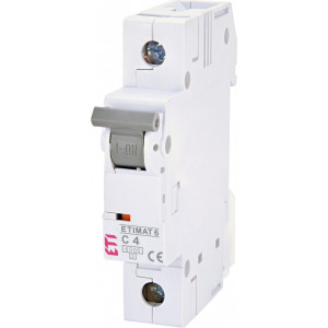 Wyłącznik nadprądowy 1P C 4A 6kA AC, ETIMAT 6 1p C4; 002141510, ETI POLAM