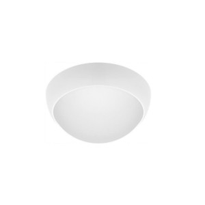 Plafon hermetyczny OMEGA max 100W E27 IP54 klosz szklany, wymienna żarówka, biały; 882975, LENA LIGHTING