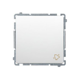 SIMON BASIC Przycisk dzwonek 10A 250V, moduł, zaciski szybkozłącza, biały; BMD1.01/11