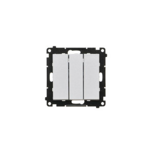 SIMON55 Łącznik potrójny (moduł) 10 AX, 250 V~, szybkozłącza; aluminium mat