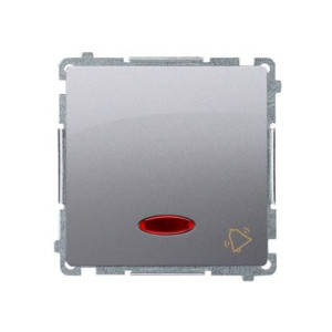 SIMON BASIC Przycisk dzwonek z podświetleniem 10A 250V, moduł, zaciski śrubowe, stal inox; BMD1L.01/21