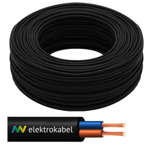 Przewód OnPd 2x2,5 H07RN-F 450/750V przemysłowy, czarny w gumie; krążek 100m; ELEKTROKABEL