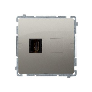 BASIC Gniazdo HDMI pojedyncze (moduł); satynowy