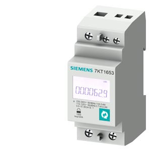 Licznik energii elektrycznej czynnej biernej i pozornej 1-fazowy 63A kl.B MID S0 DIN, SENTRON PAC1600; 7KT1656 SIEMENS