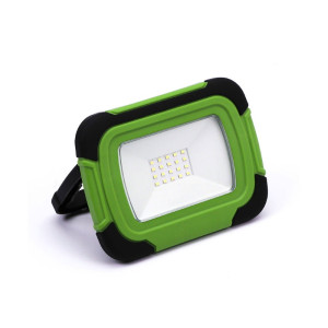 Naświetlacz LED z akumulatorem 10W 700lm, barwa światła neutralna biel 4000K, obudowa czarno zielona IP44, Chip SAMSUNG, VT-10-R; V-TAC