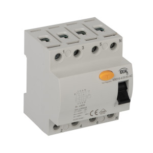 Wyłącznik różnicowoprądowy 4P 40A 0,03A, 30mA typ AC, KRD6-4/40/30; 23184, IDEAL KANLUX