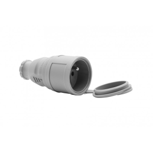 Gniazdo gumowe NOVA 230V 16A IP44 szare