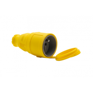 Gniazdo gumowe NOVA 230V 16A IP44 żółte