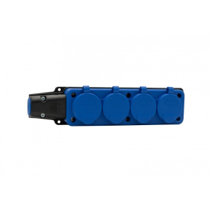 Listwa gumowa 4x230V 16A IP54 niebieska